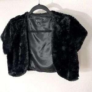 BCX Dress faux fur shrug